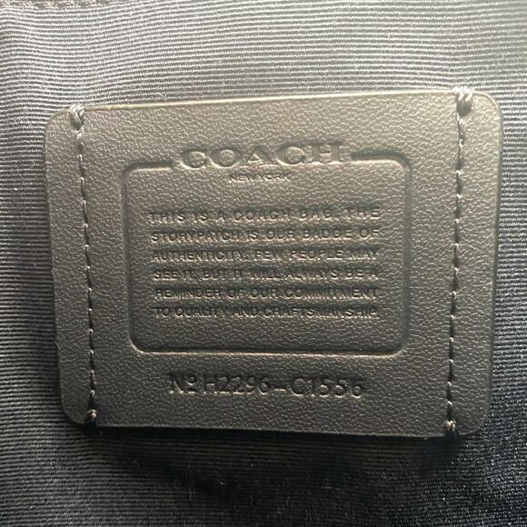 Coach Rowan File Bag Crossbody Purse Deep Turquoise Leather C1556 - Picture 5 of 6